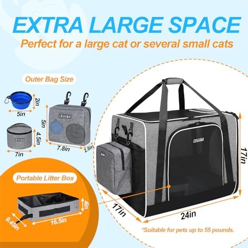 Petskd Extra Large Cat Carrier - Image 3
