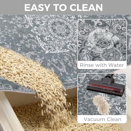 Homimp Cat Litter Mat 2 Pack, Litter Trapping Mat Contains Mess from Box - Image 4