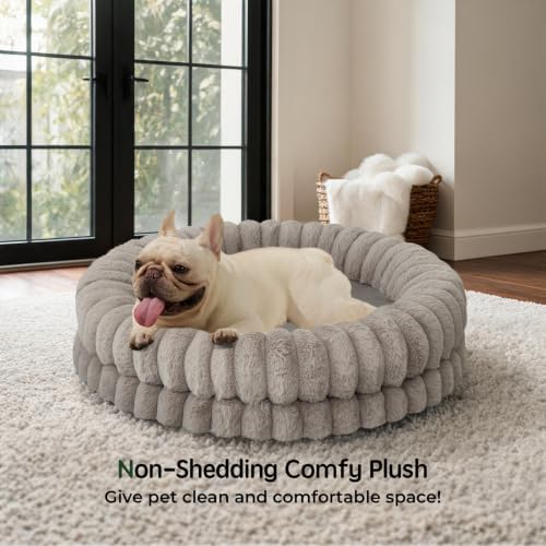 BALANCE Luxury Donut Dog Bed, 30 Inches Round Dog Bed Medium Size Dogs Washable - Image 2