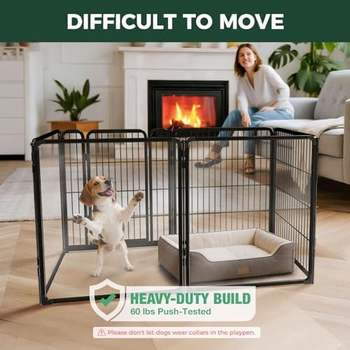 FXW AuraSpace Pro Acrylic & Wire Mesh Indoor Dog Playpen, 6 Panels - Image 2