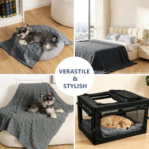 gogobunny Pet Blanket for Dogs Cats, 300GSM Ultra Soft Coral Fleece Blanket - Image 4