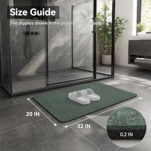 MontVoo -Bath Mat Rug-Rubber Backing Non Slip Quick Dry Absorbent Thin Bathroom - Image 2