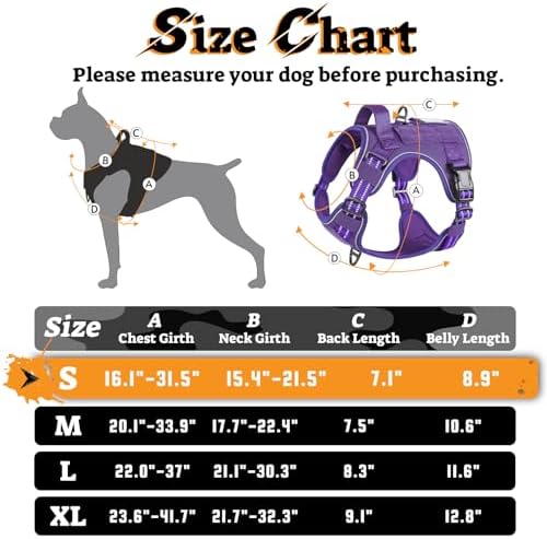 rabbitgoo Tactical Dog Harness for Small Dogs, No Pull Service Pet Vest - Image 3