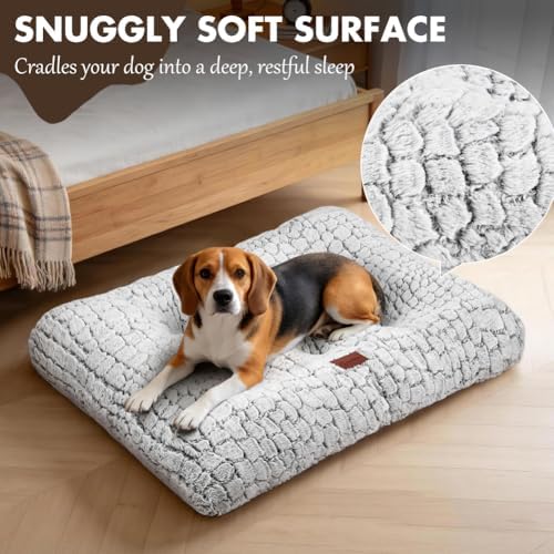 Dog Bed Crate Pad for Medium Dogs 30"x20" White - Image 2
