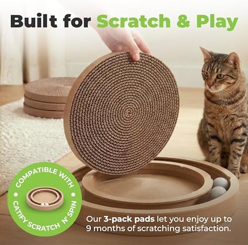 Catify Spin n' Scratch Cat Scratch Pad Refill - Image 2