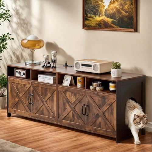 Double Cat Litter Box Enclosure by DesignedforYourHome