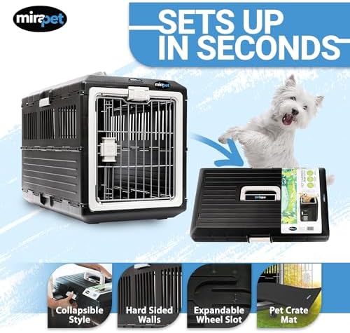 Pet Carrier with Pad, Medium Cats & Dogs, 26.4" Lx15.3 Wx18.8 H - Image 2