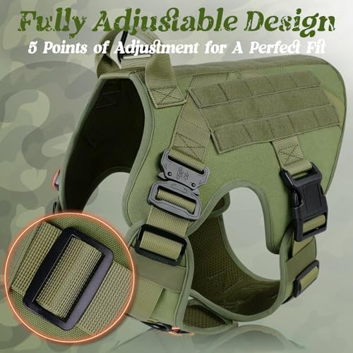 rabbitgoo Tactical Dog Harness for Small, Heavy Duty Military No Pull Vest - Image 6