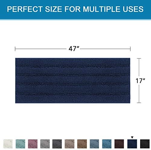 H.VERSAILTEX Bath Rugs for Bathroom Non Slip Bath Mats Extra Thick Chenille - Image 2