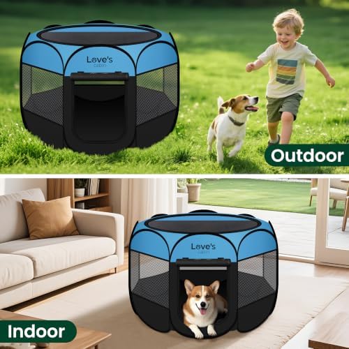 Love's cabin Pet Puppy Dog Playpen, Small Dog Tent Crates Cage Indoor/Outdoor - Image 6