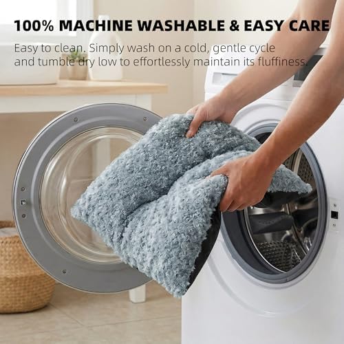 Dog Bed Washable Pet Bed for Small Dogs and Cat, Sea Blue M - Image 3