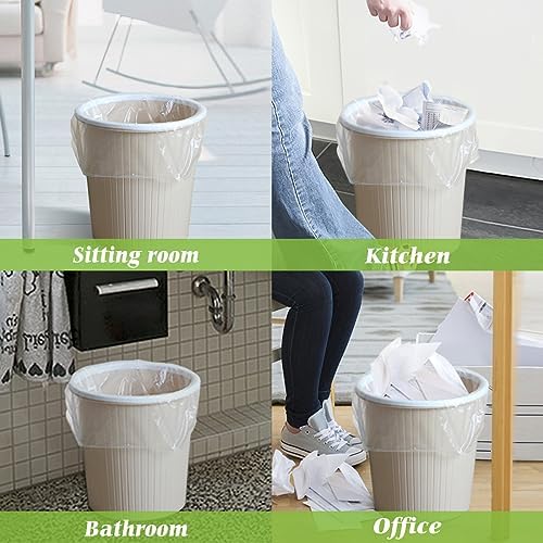 Teivio Small Clear Trash Bags 4 Gallon 2000 Count Kitchen Bulk Garbage Bags - Image 5