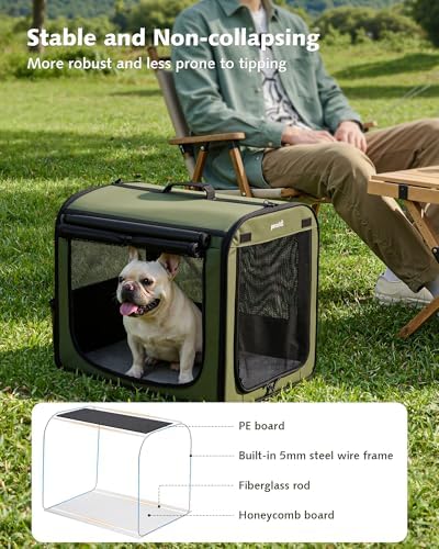 Dog Car Carrier Light Weight 24×17.7×20.5in, Foldable Dog Carrier - Image 5