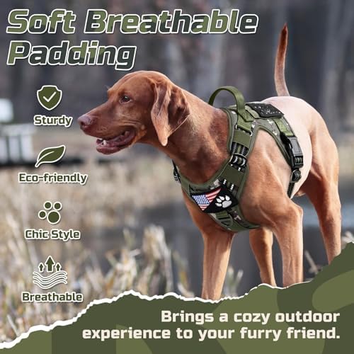 rabbitgoo Tactical Dog Harness for Small, No Pull Military Service Vest - Image 3