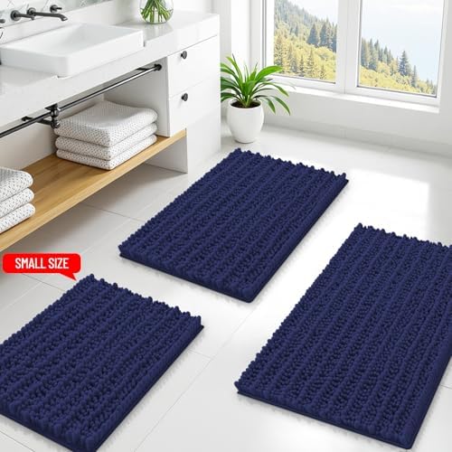 Smiry Bathroom Rugs 30X20, Extra Soft Rubber Backing Chenille Bath Mats - Image 2