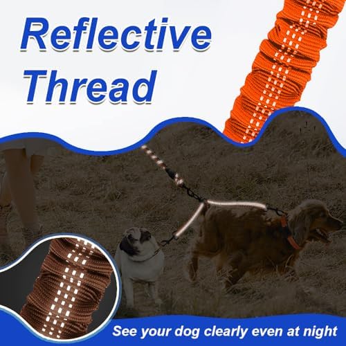 Double Dog Leash, No Tangle Dual Leash, 360° Swivel Tangle Free Bungee - Image 5