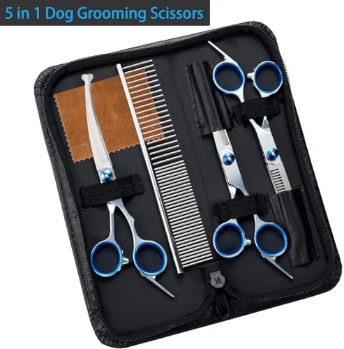 5 in 1 Premium Dog Grooming Scissors, Professional Dog Scissors - Image 2
