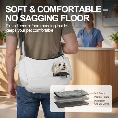 Dog Carrier Sling for Small Dogs & Cats Hand-Free Puppy Sling Purses - Image 4