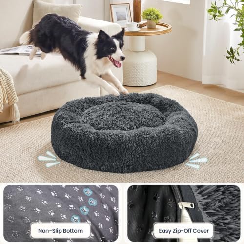 JOLLYVOGUE Calming Washable Dog Beds Large Sized Dog, 36Inch Donut Large Dog Bed - Image 6