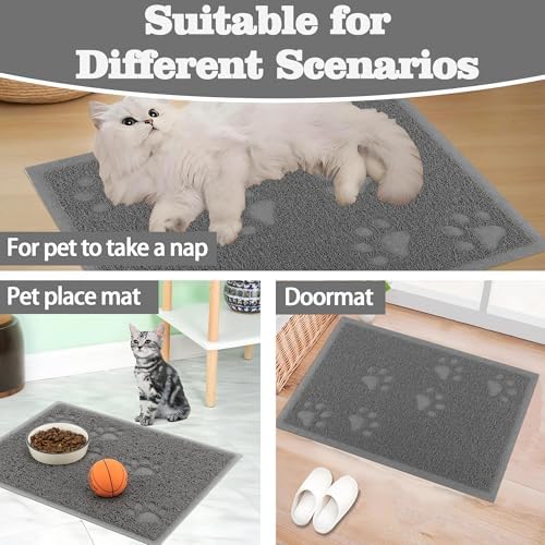 Darkyazi Cat Litter Box Mat for Floor Litter Trapping Mat Non-Slip Backing - Image 7