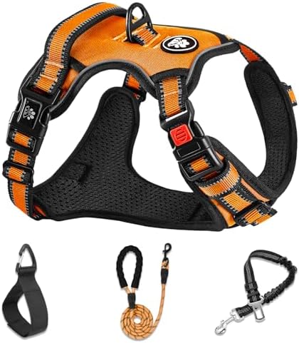 NESTROAD Dog Harness for Medium Sized Dog, No Pull Dog Vest Harness Set by NESTROAD