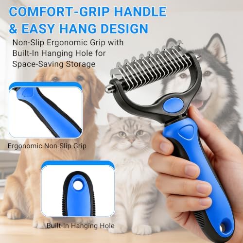 Dog Grooming Rake Deshedding Undercoat Brush - Image 3