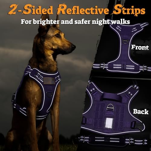 rabbitgoo Tactical Dog Harness for Large Dogs, No Pull Service Pet Vest - Image 7