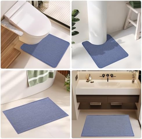 TYUU Bathroom Runner Rugs, Long Bath Mat Runner Washable Thin Quick Dry Low - Image 6