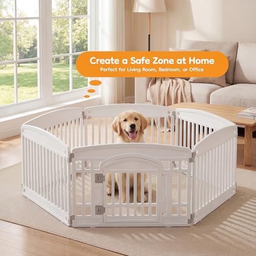 NEWBULIG 6 Panels 24 Inch Dog Playpen, Plastic Pet Play Pen Fence - Image 2