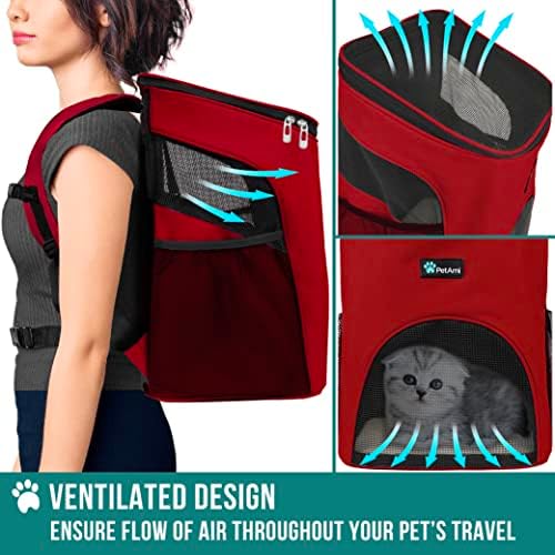 PetAmi Cat Backpack Carrier for Small Dogs and Large Cats, Airline Approved - Image 4