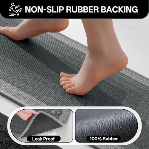 Bath Mat Non Slip, Quick Dry Bathroom Rug Under Door - Image 4