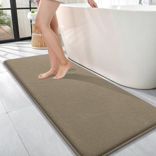 OLANLY Memory Foam Bathroom Runner Rug 47x17, Absorbent Long Bath Mat by OLANLY