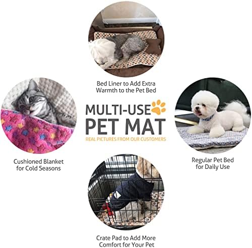 Mora Pets Dog Crate Pad Bed Ultra Soft Pet Mat Star Print Brown 29 x21 Inch - Image 5