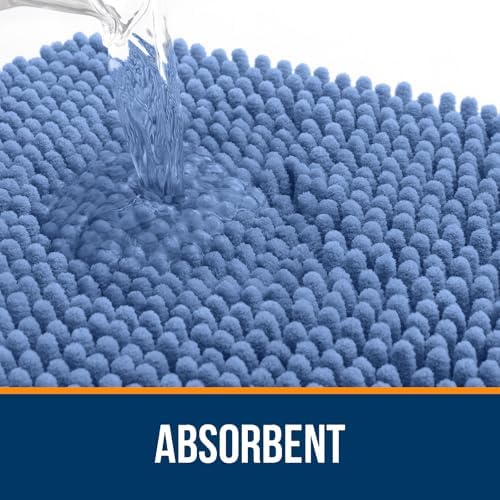 OLANLY Large Bathroom Rugs 70x46, Extra Soft Absorbent Chenille Bath Rugs - Image 4