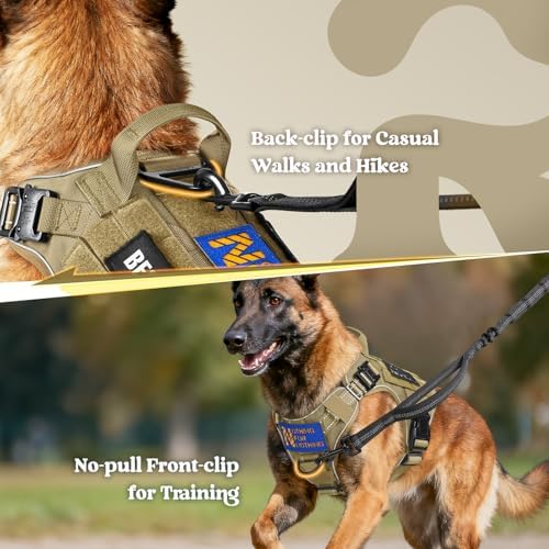 rabbitgoo Tactical Dog Harness for Medium, Heavy Duty Military No Pull Vest - Image 2