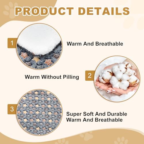 Dog Cat Bed Mat, Soft Coral Fleece Pet Cushion Pad - Image 3