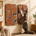 2 Pack Cat Wall Scratcher, Art Cat Scratching Board by LESISSMER