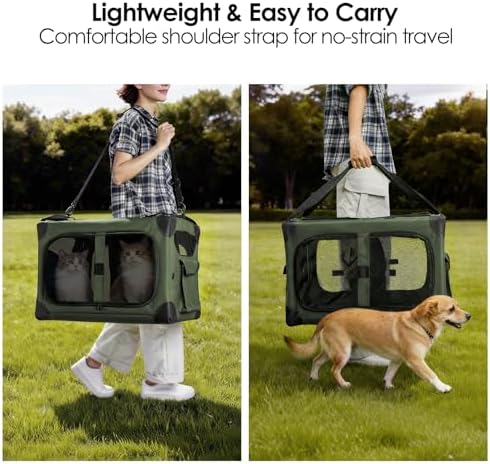 Extra Large 2-Cat Foldable Pet Travel Carrier - Image 6