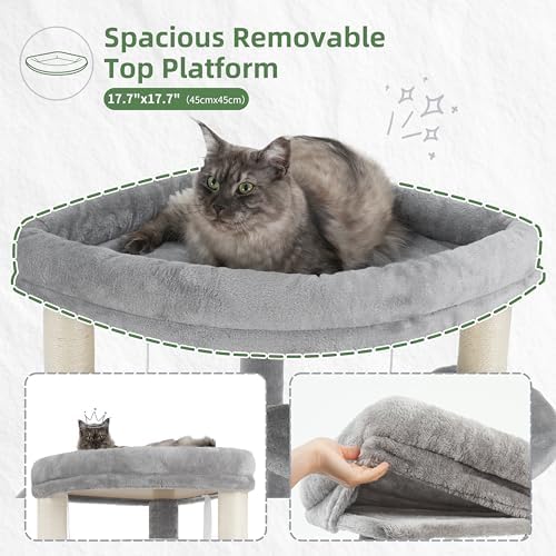 Gitelsnour Corner Cat Tree, All Sisal Multi-Cat Scratching Posts GCT035W - Image 3