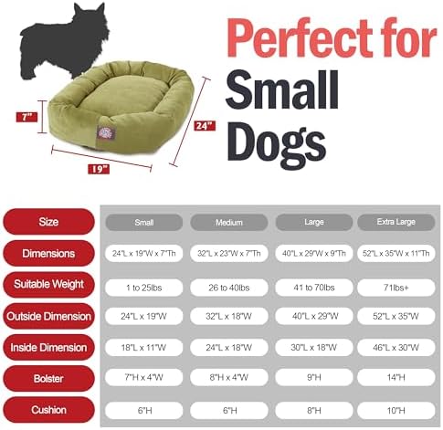 Majestic Pet Villa 24 Inch Shredded Memory Foam Dog Bed - Image 3