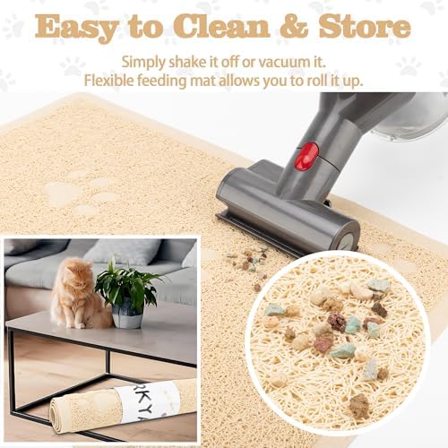 Darkyazi Cat Litter Box Mat for Floor Litter Trapping Mat Non-Slip Backing - Image 6
