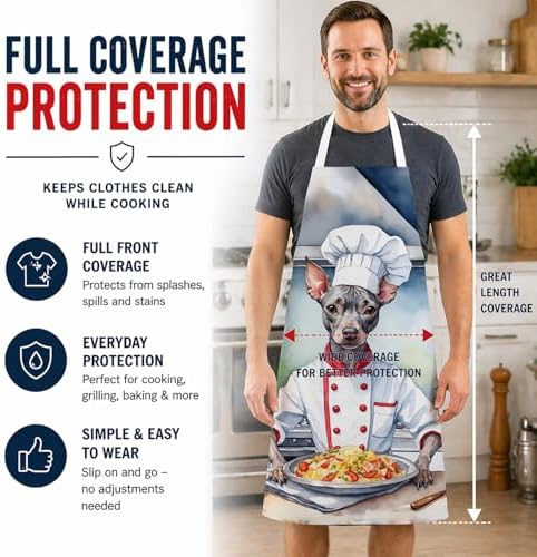 Caroline's Treasures American Hairless Terrier The Chef Apron Cooking Kitchen - Image 3