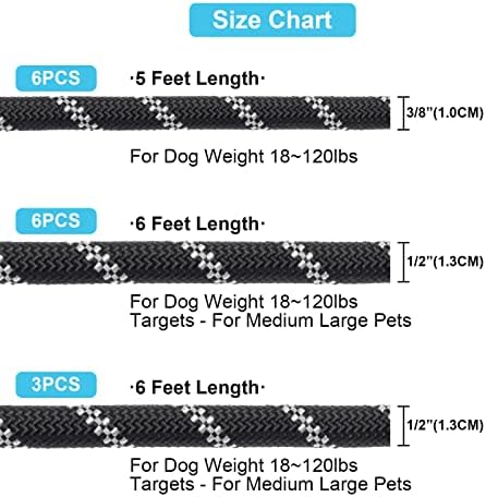 BEAUTYZOO Dog Leash for Large Dogs, 6FT Heavy Duty Rope Leash Bulk, 3 Pack - Image 2