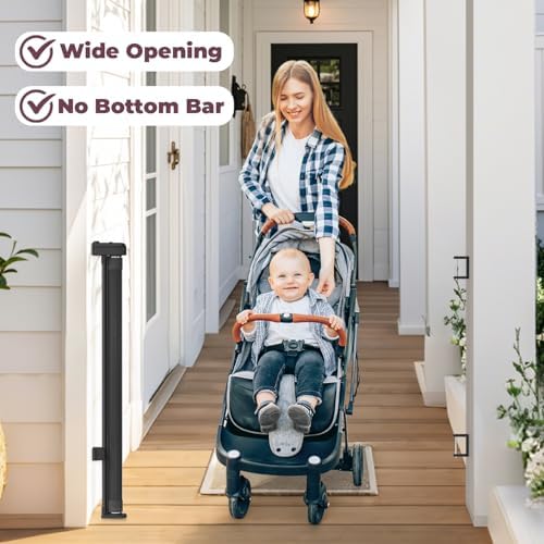Retractable Baby Gate for Stairs & Doorways, Dog Gate Indoor Outdoor - Image 5