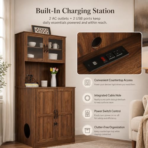 Forest Gravity Extra Large Tall Litter Box Cabinet - Image 6