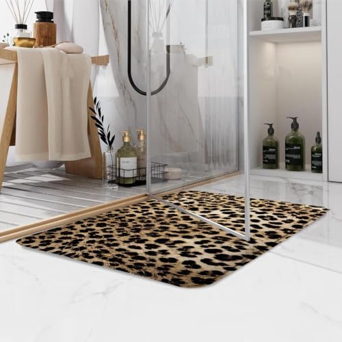 Leopard Print Bath Mat Cheetah Wild Safari Skin Powerful Animal Big Cat - Image 7