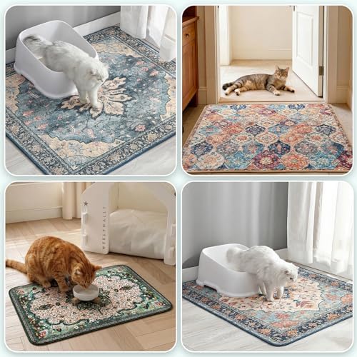 Hompet Cat Litter Mat 2 Pack, 18x28 Machine Washable Trapping Mats - Image 4