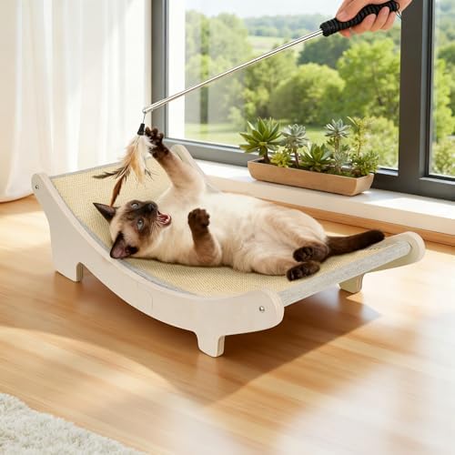 Sisal Cat Scratcher Bed for Indoor Cats, Upgraded Support Rods by Unknown