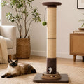 36" Cat Scratching Post, Extra-Thick Natural Sisal Scratcher Post by PAWALAYA