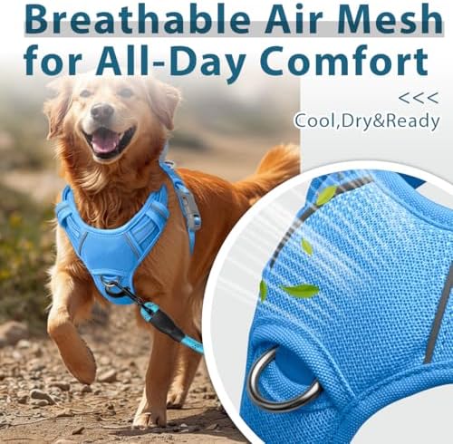 BARKBAY No Pull Dog Harness for Large Dogs, ID Tag Holder Dog Vest - Image 4
